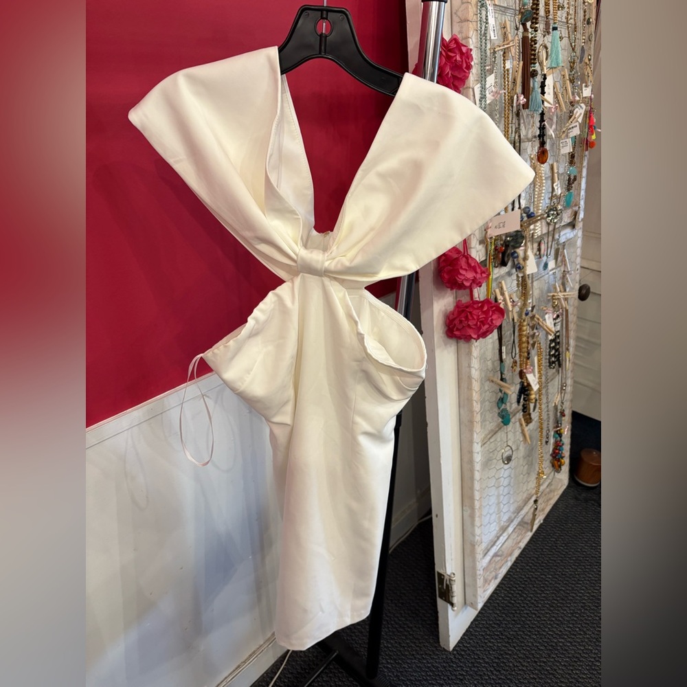 Angel Biba Cream Backless Dress